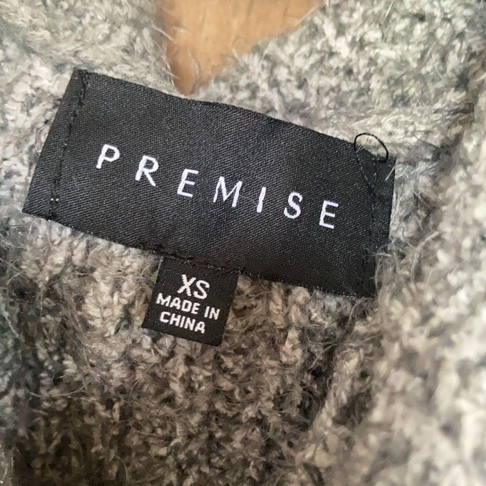 Last Call❌🌹$22ifbundle2 Premise soft cowlneck ribbed grey sweater w stretch XS - Picture 10 of 14